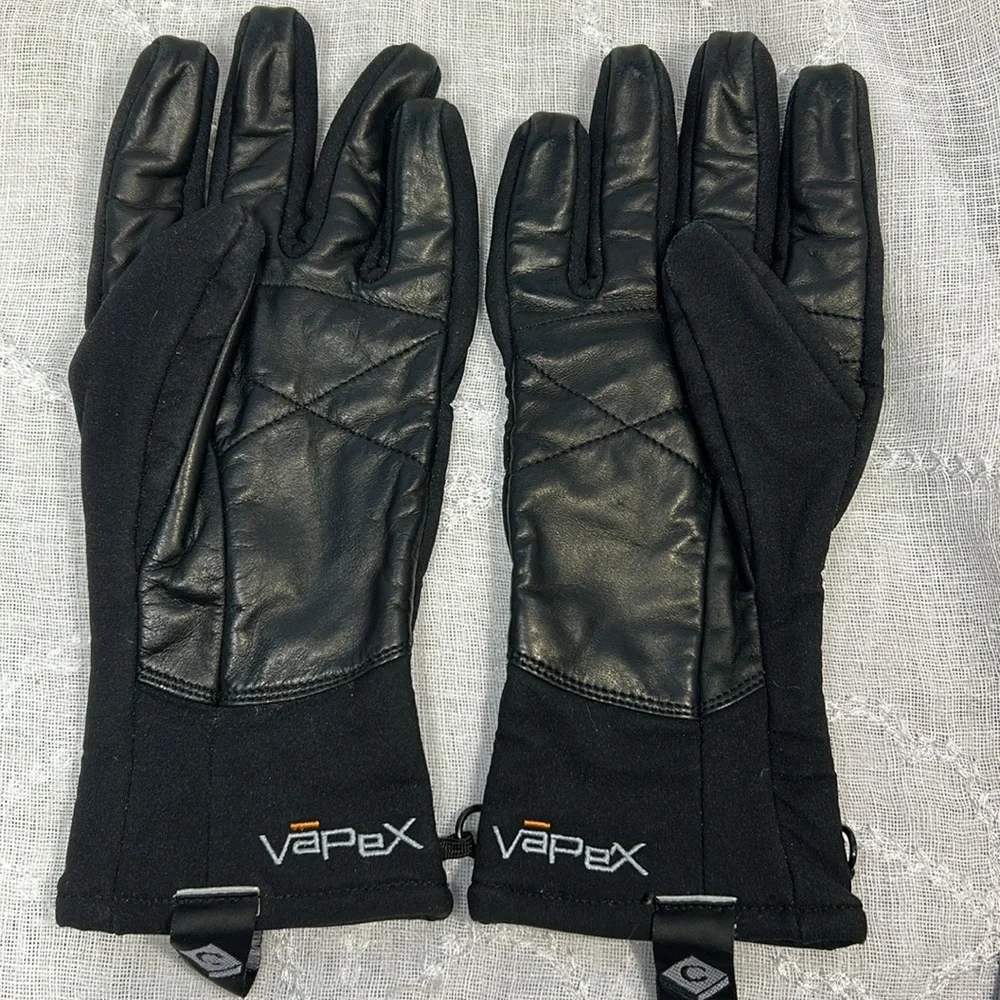 Black diamond leather cowhide ski snowboard winter gloves
